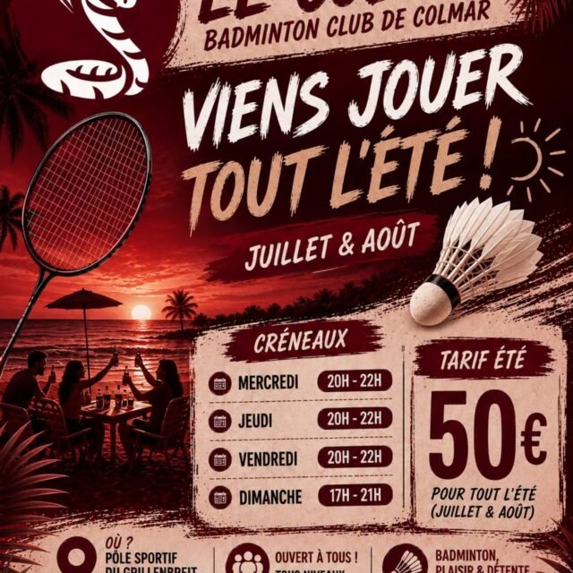 Créneaux d&rsquo;été 2026
